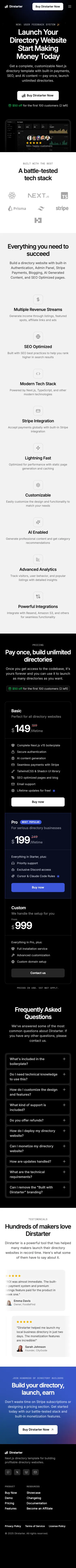 Dirstarter Nextjs Directory Boilerplate preview