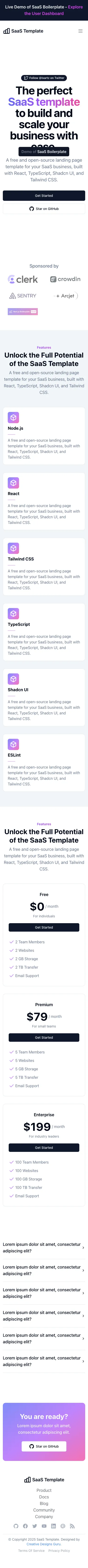 SaaS Boilerplate preview