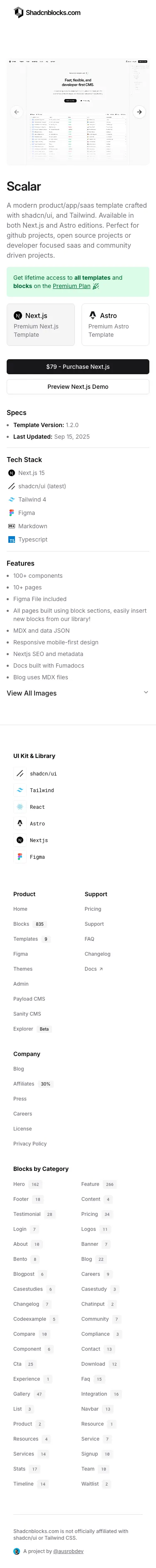 Scalar - SaaS & Startup Template preview