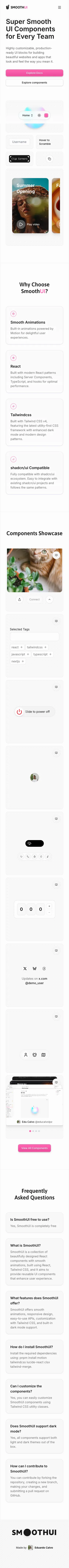 Smooth UI preview