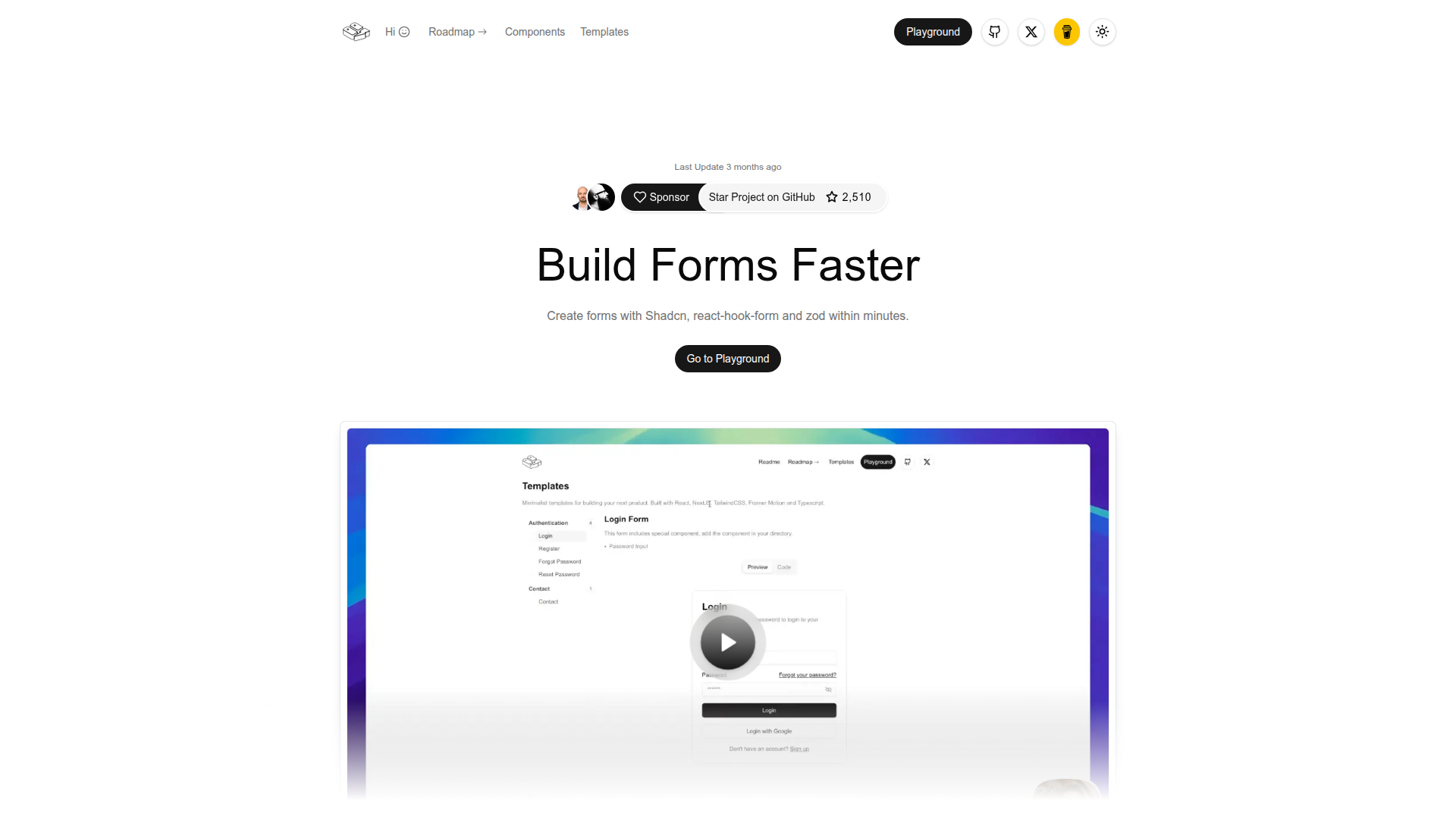 Form Builder recently added example