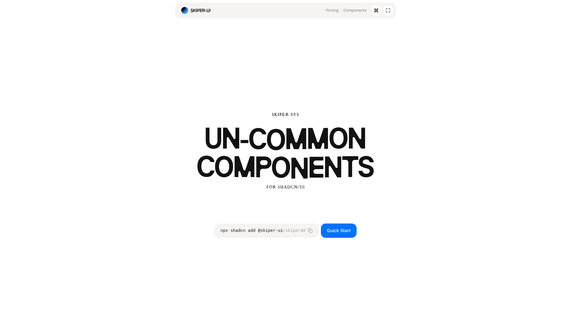 Skiper UI recently added example