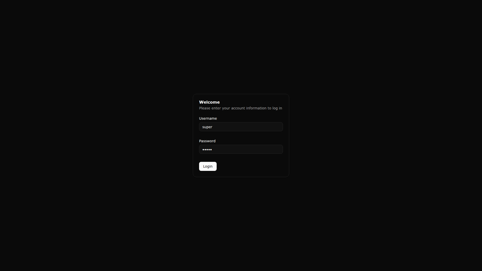 Vite Shadcn Admin recently added example