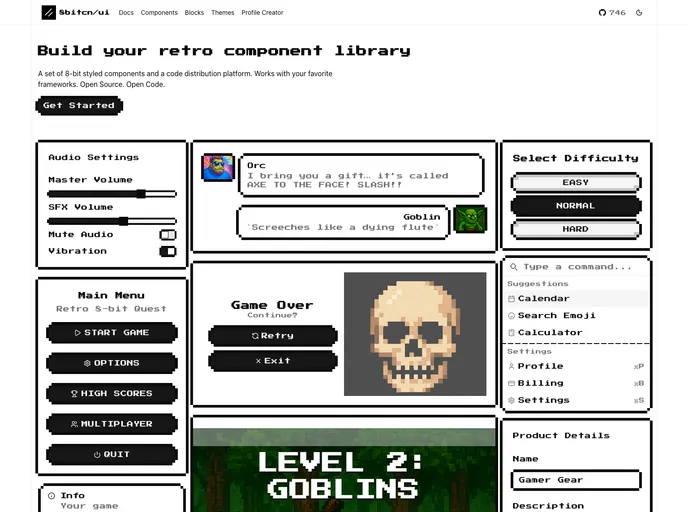 8bitcn UI