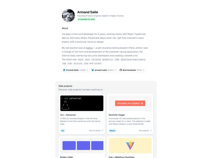 Armandsalle Personal Site