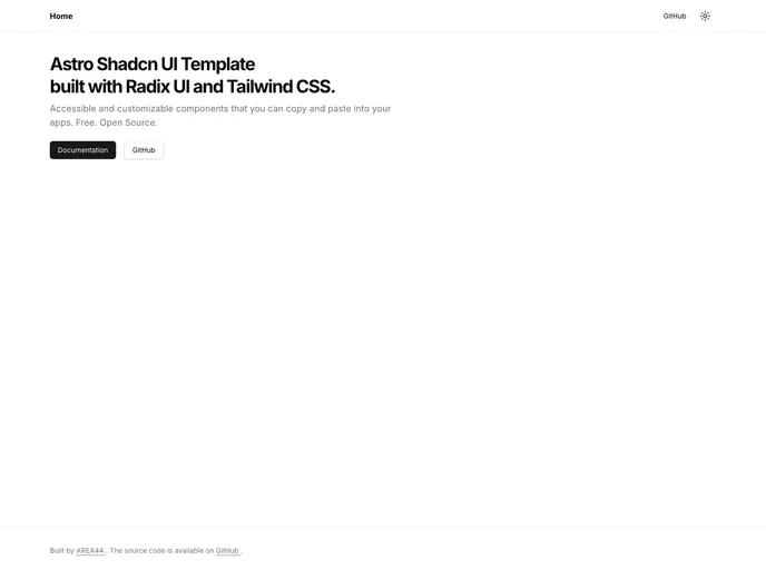 Astro Shadcn UI Template