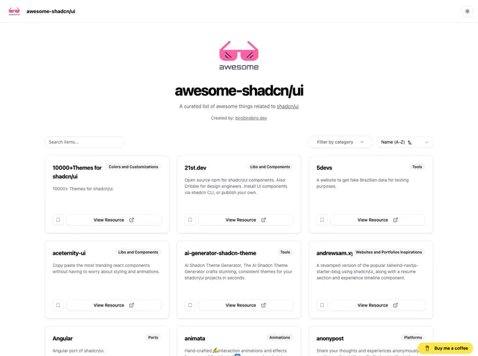 Awesome Shadcn UI recently added example