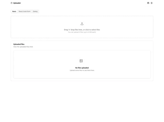 File Uploader recently added example