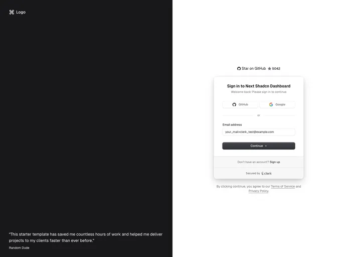 Kiranism Shadcn Dashboard Starter