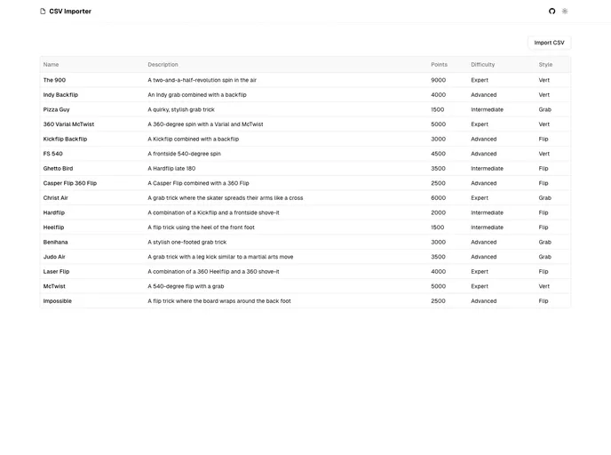 Csv Importer
