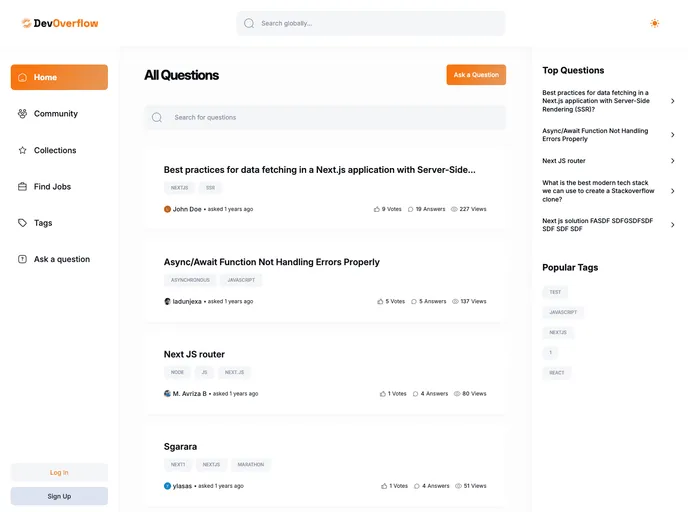 Nextjs14 Devoverflow