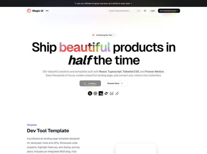 Magic UI Pro recently added example