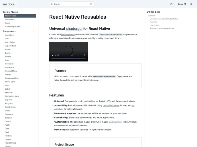 React Native Reusables