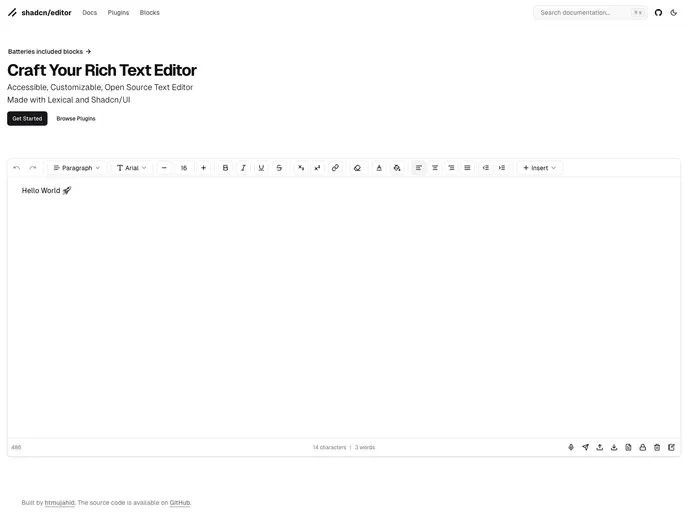 Shadcn Editor