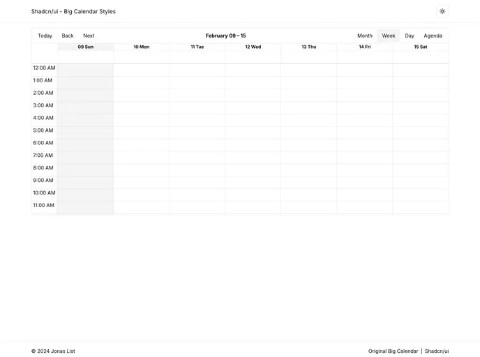 Shadcn UI Big Calendar