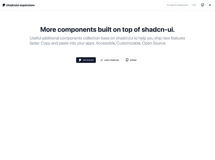 Shadcn UI Expansions