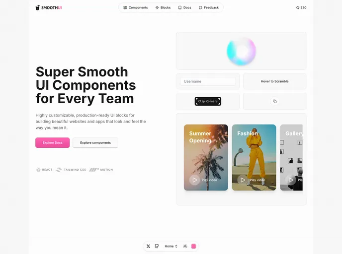 Smooth UI