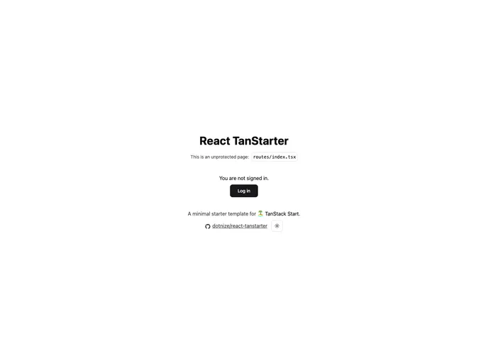 React Tanstarter