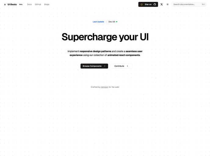 UI Beats recently added example